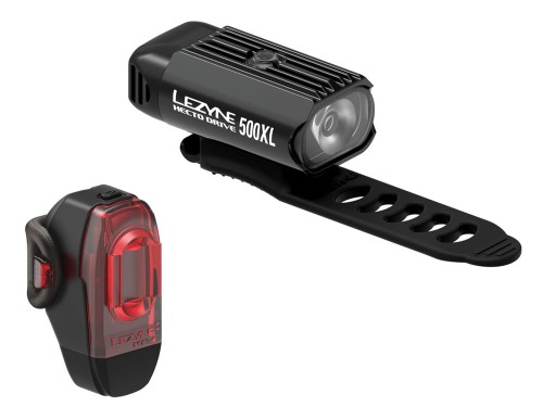 Zestaw lampki LEZYNE HECTO DRIVE 500XL przód 500 lumenów, KTV tył 10 lumenów, usb czarne (NEW)-16826