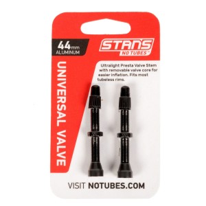 Wentyle Stan's Notubes Aluminium Black presta 44mm 2 szt.