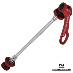 Szybkozamykacz NOVATEC tył 249RQ Alu CrMo MTB RED