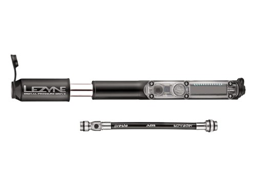 Pompka ręczna LEZYNE DIGITAL PRESSURE DRIVE HP S ABS 120psi dł.krótka 170mm cyfrowy manometr czarna (NEW)-3700