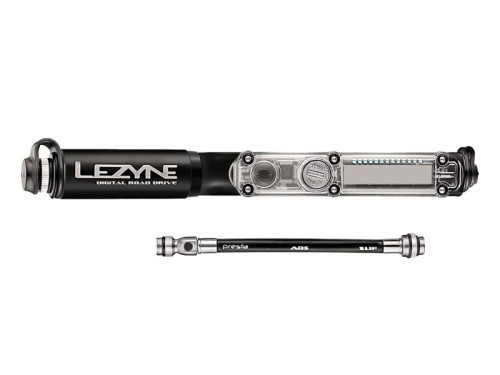 Pompka ręczna LEZYNE DIGITAL ROAD DRIVE HP S ABS 160psi dł.krótka 180mm cyfrowy manometr czarna (NEW)-3703