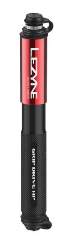 Pompka ręczna LEZYNE GRIP DRIVE HP S ABS FLEX PRESTA/SCHREDER 120psi dł.krótka 185mm czerwona (NEW)-19328