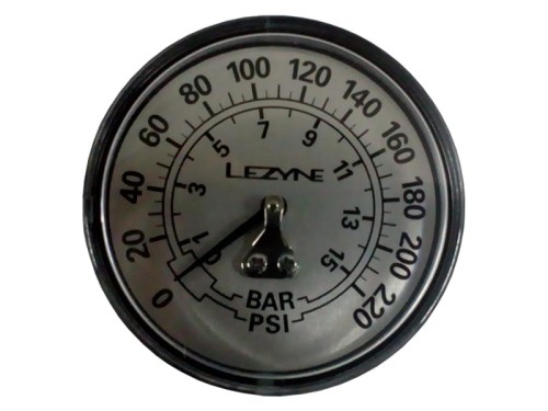 Manometr do pompki podłogowej LEZYNE 220 psi 2.5" czarno-srebrny (NEW)-3711