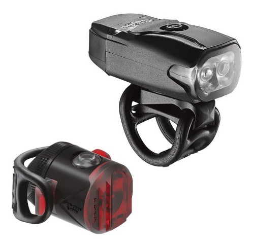 Zestaw lampki LEZYNE LED KTV DRIVE USB 200 przód 200 lumenów, FEMTO DRIVE USB tył 5 lumenów, usb czarne (NEW)-13179