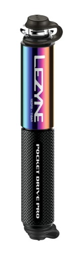 Pompka ręczna LEZYNE POCKET DRIVE PRO ABS FLEX 160psi dł.krótka 141mm czarna neometallic (NEW)-19312