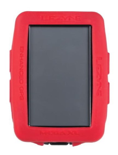 Gumowa obudowa do licznika LEZYNE MEGA XL GPS COVER czerwona (NEW)-13156