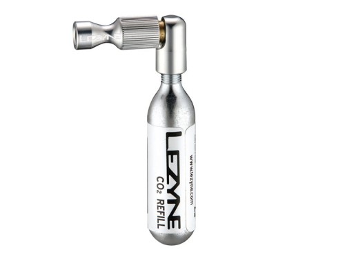 Pompka ręczna LEZYNE TRIGGER DRIVE CO2 + 1x nabój gazowy 16g srebrny (NEW)-1184